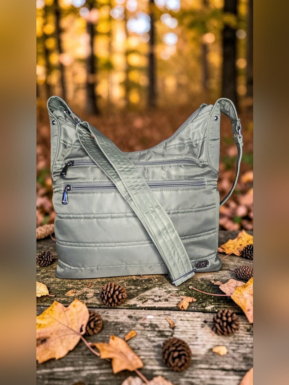 Lug Cable Car Satchel In Quilted Light Olive